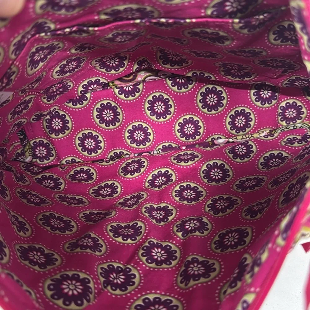 Vera Bradley Pink Very Berry Paisley Hipster Hobo Shoulder Bag Purse 13
